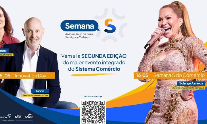 Sistema Comércio realiza Innovation Day e Semana S 2026 com programação gratuita em toda a Paraíba