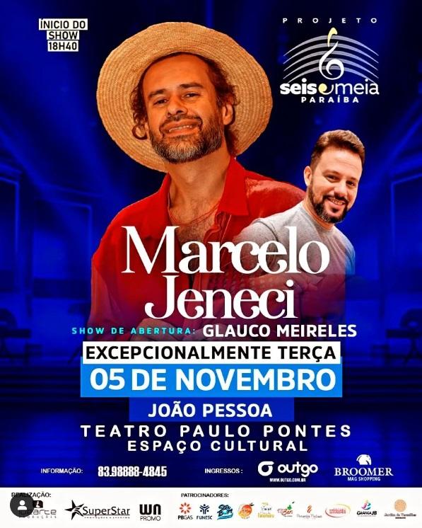 Marcelo Jeneci é a próxima atração do Projeto Seis e Meia PB